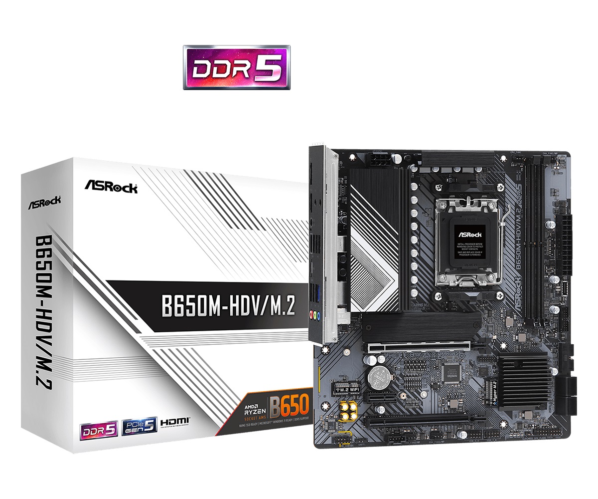 Дънна платка Asrock B650M-HDV/M.2 AM5 