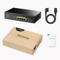 Суич Cudy GS1005PTS1, 5 портов, 10/100/1000, PoE+ Switch 120W, 1 SFP Slot
