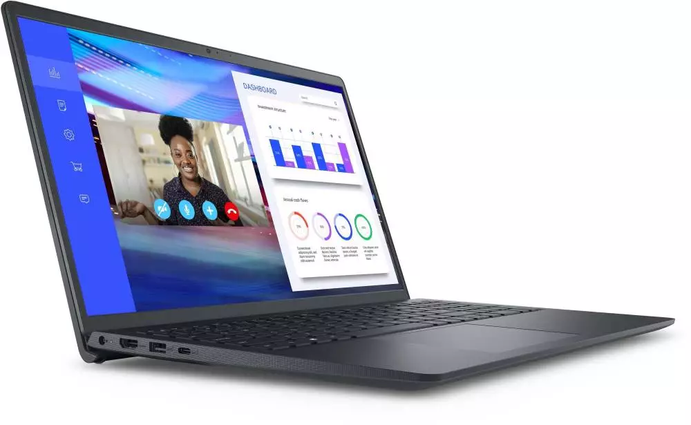 Лаптоп Dell Dell Vostro 3525, AMD Ryzen 5 5625U, 15.6" FHD, 8GB, 512GB M.2, AMD Radeon Graphics, FPR, BT, Backlit KBD, Ubuntu