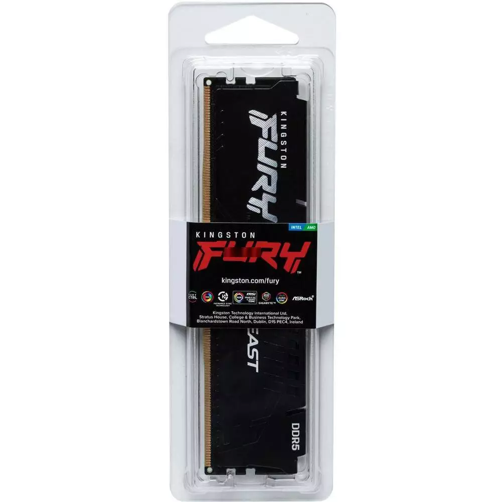 Памет Kingston FURY Beast 8GB (1x8GB) DDR5 AMD EXPO 5200MHz CL36 - KF552C36BBE-8