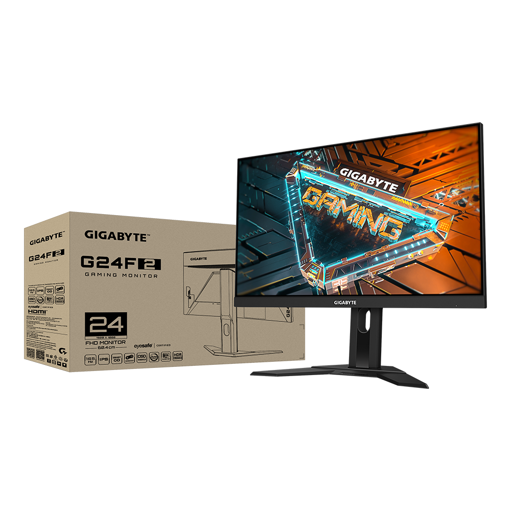 Монитор Gigabyte G24F 2, 23.8" SS IPS, FHD 1920x1080, 165Hz, 1ms, HDR, AMD FreeSync Premium 