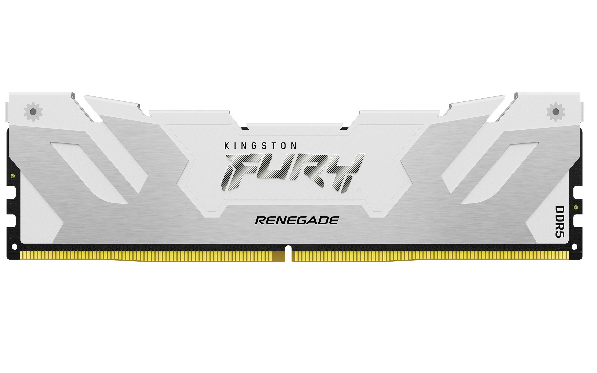 Памет Kingston Fury Renegade White 32GB (2x16GB) DDR5 6400MHz CL32 - KF564C32RWK2-32