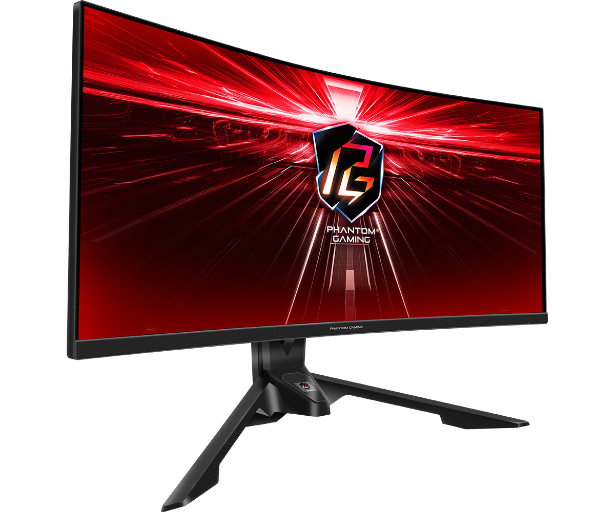 Монитор ASRock PG34WQ15R3A, 34" VA Curved, UHD 3440x1440, 165Hz, 1ms, HDR, AMD FreeSync WiFi