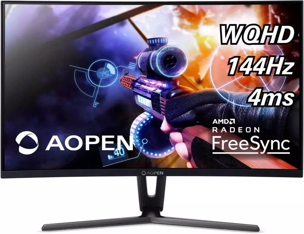 Монитор Aopen 32HC1QURPbidpx, 31.5", VA Curved, QHD 2560x1440, 144Hz, 4ms, AMD FreeSync Premium, UM.JW1EE.P01