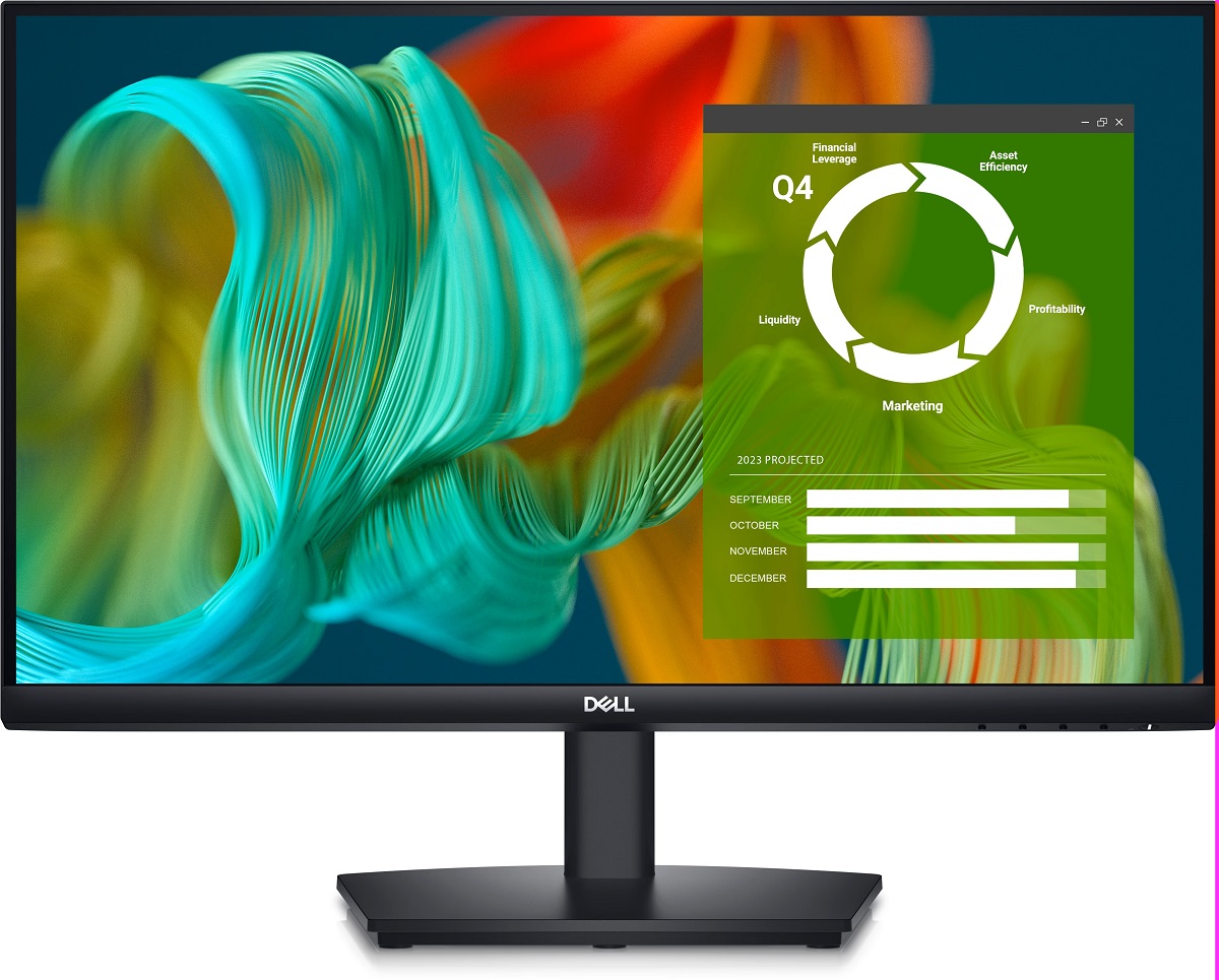 Монитор Dell E2424HS, 23.8", VA, FHD 1920x1080, 60Hz, 8ms/5ms, Flicker-Less, DP, VGA, HDMI
