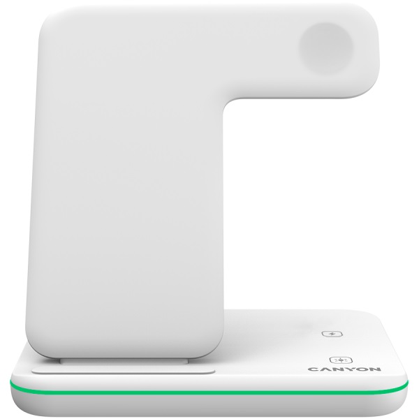 Безжично зарядно CANYON CNS-WCS303W 3in1 Wireless Charger with touch button for Running water light
