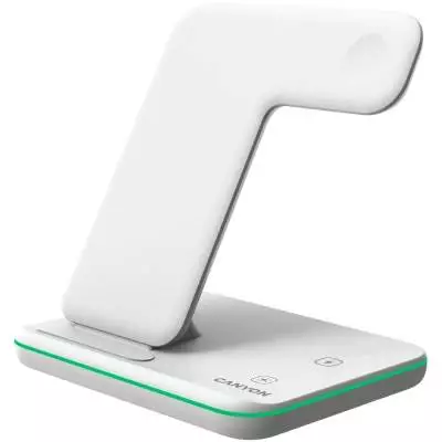 Безжично зарядно CANYON CNS-WCS303W 3in1 Wireless Charger with touch button for Running water light
