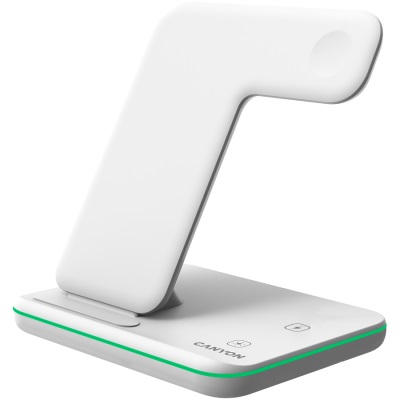 Безжично зарядно CANYON CNS-WCS303W 3in1 Wireless Charger with touch button for Running water light