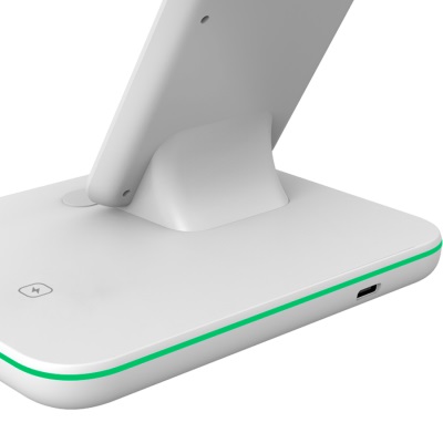 Безжично зарядно CANYON CNS-WCS303W 3in1 Wireless Charger with touch button for Running water light