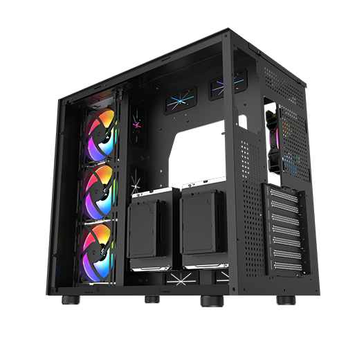 Кутия XIGMATEK AQUARIUS PRO Mid-Tower TG ATX Case Black 