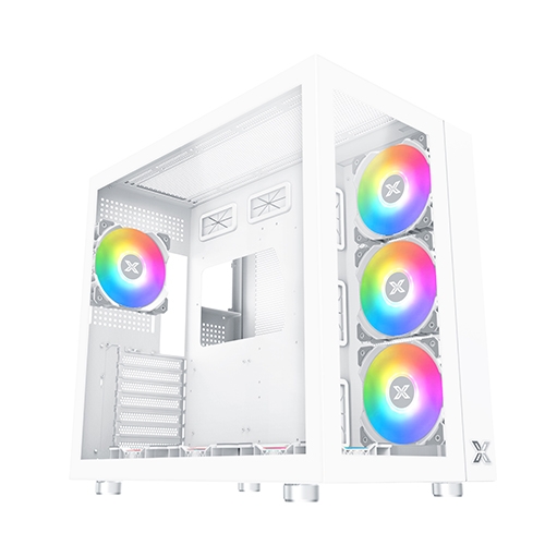 Кутия XIGMATEK AQUARIUS PRO ARCTIC Mid-Tower TG ATX Case White 