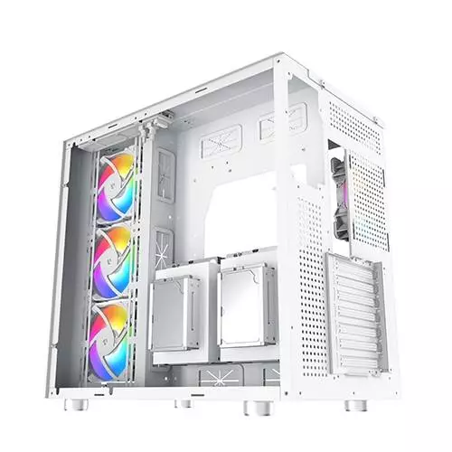 Кутия XIGMATEK AQUARIUS PRO ARCTIC Mid-Tower TG ATX Case White 
