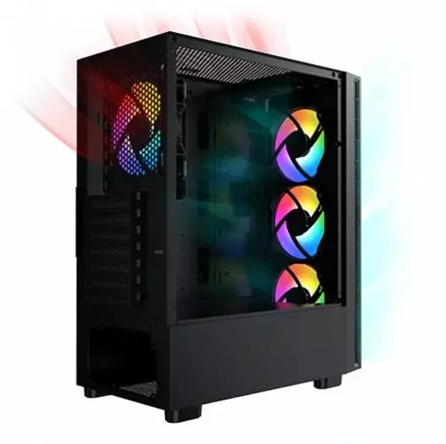 Кутия XIGMATEK PHANTOM Mid-Tower ATX TG Case Black ARGB