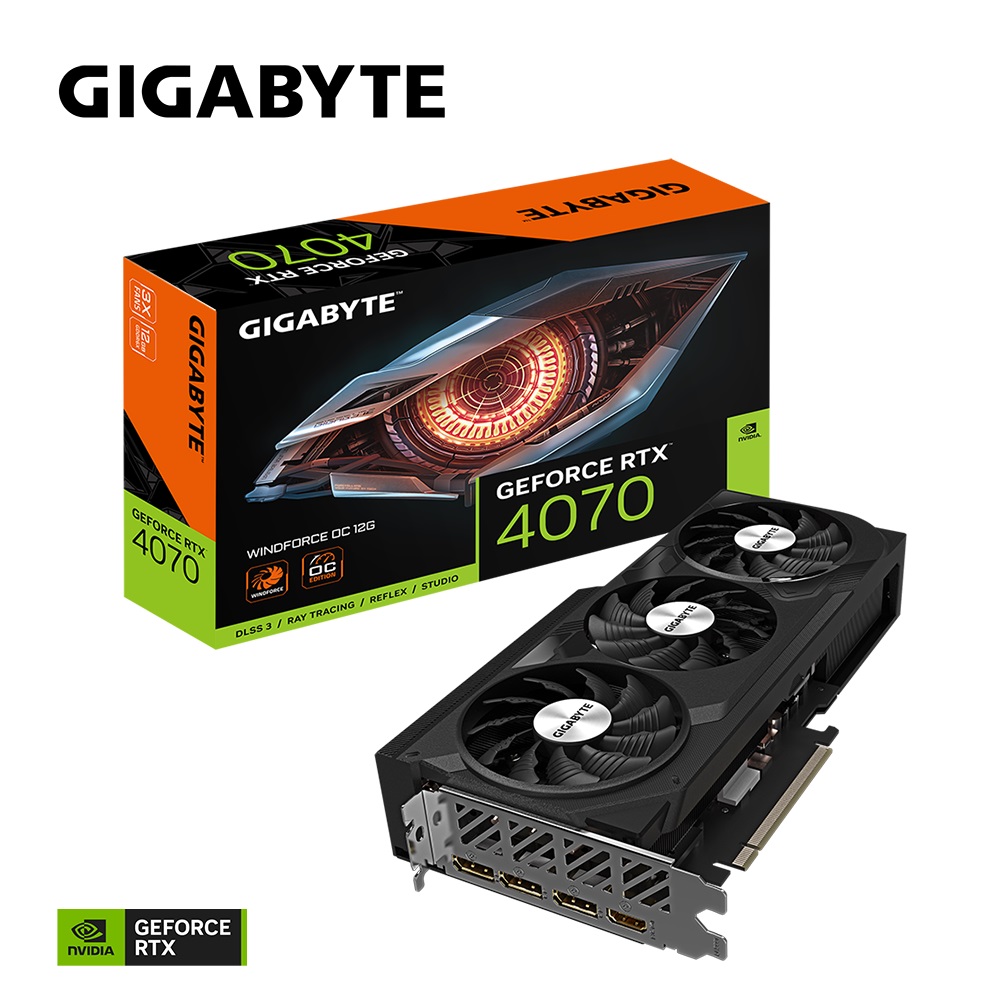 Видео карта Gigabyte GeForce RTX 4070 WINDFORCE OC 12G 