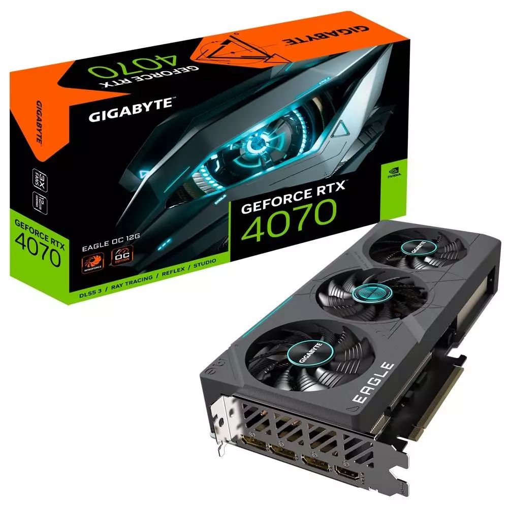 Видео карта Gigabyte GeForce RTX 4070 Eagle OC 12G GDDR6X