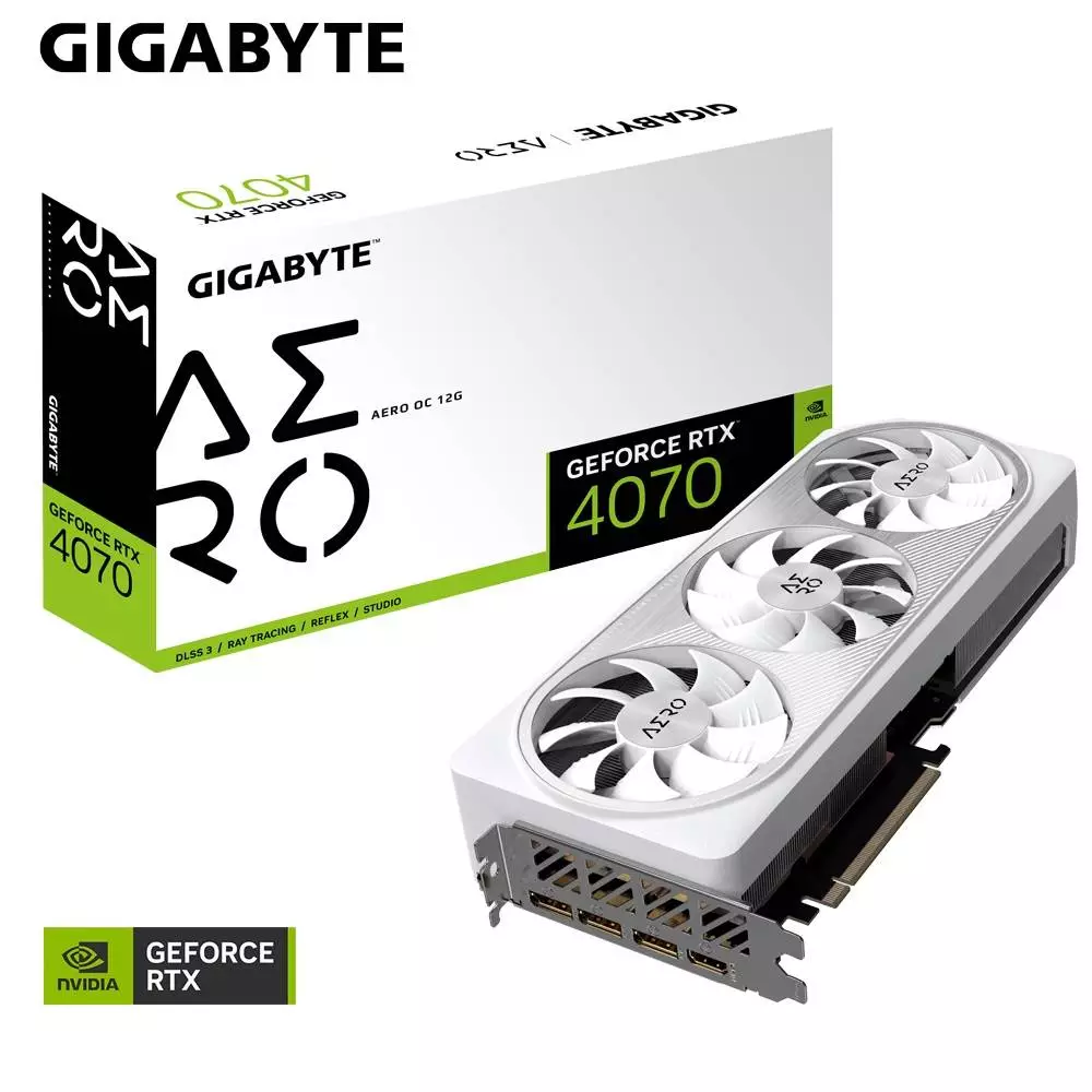 Видео карта Gigabyte GeForce RTX 4070 AERO OC 12G GDDR6X