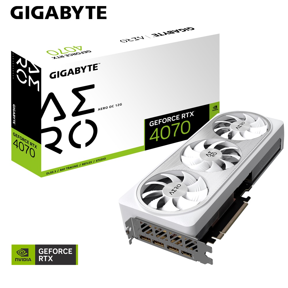 Видео карта Gigabyte GeForce RTX 4070 AERO OC 12G GDDR6X