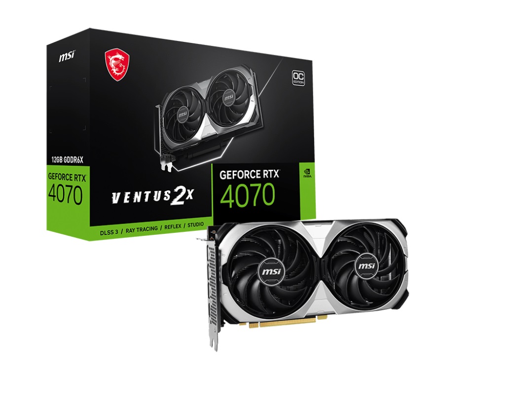 Видео карта MSI GeForce RTX 4070 VENTUS 2X 12G OC GDDR6X