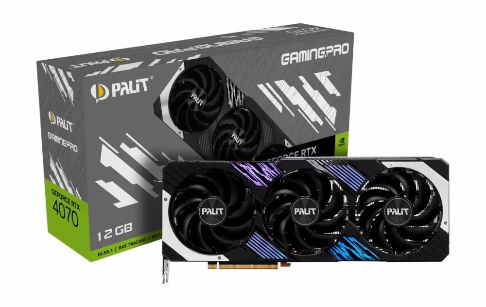 Видео карта Palit GeForce RTX 4070 GamingPro 12GB GDDR6X
