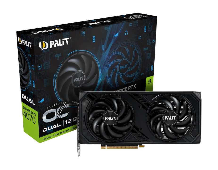Видео карта Palit GeForce RTX 4070 Dual OC 12GB GDDR6X