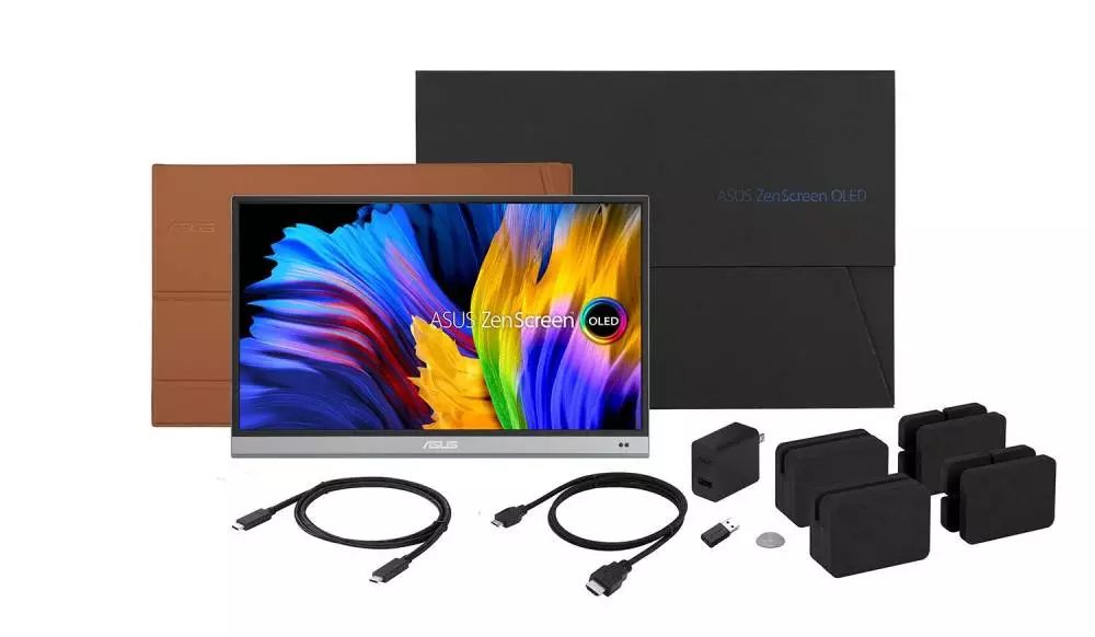 Монитор ASUS ZenScreen MQ16AH 15.6", OLED, FHD 1920x1080, 1ms, USB-C, Mini HDMI, HDR10