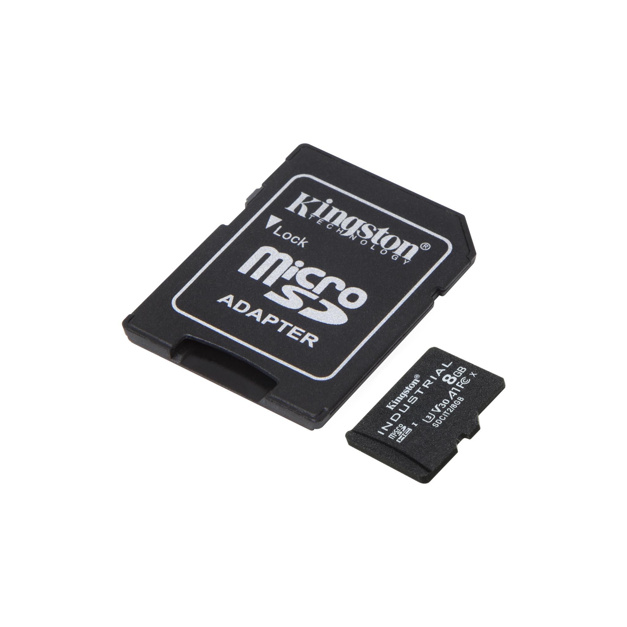 Карта памет Kingston Industrial 8GB, microSDHC/SDXC A1, Class 10