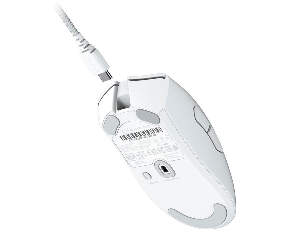 Геймърска мишка Razer DeathAdder V3 Pro White Edition Wireless Gaming Mouse - RZ01-04630200-R3G1