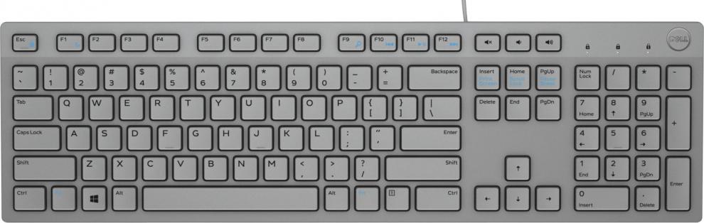 Клавиатура Dell Multimedia Keyboard KB216 Grey US International (QWERTY) - 580-ADHR-14
