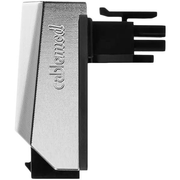 Адаптер CableMod 12VHPWR PCIe 90 Degree Angled Adapter (Nvidia 4000 series) Variant A Silver