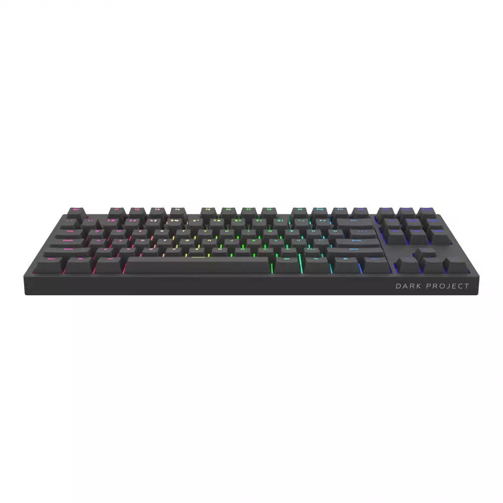 Геймърскa механична клавиатура Dark Project KD87A Black TKL - G3MS Sapphire Switches, RGB, PBT Keycaps
