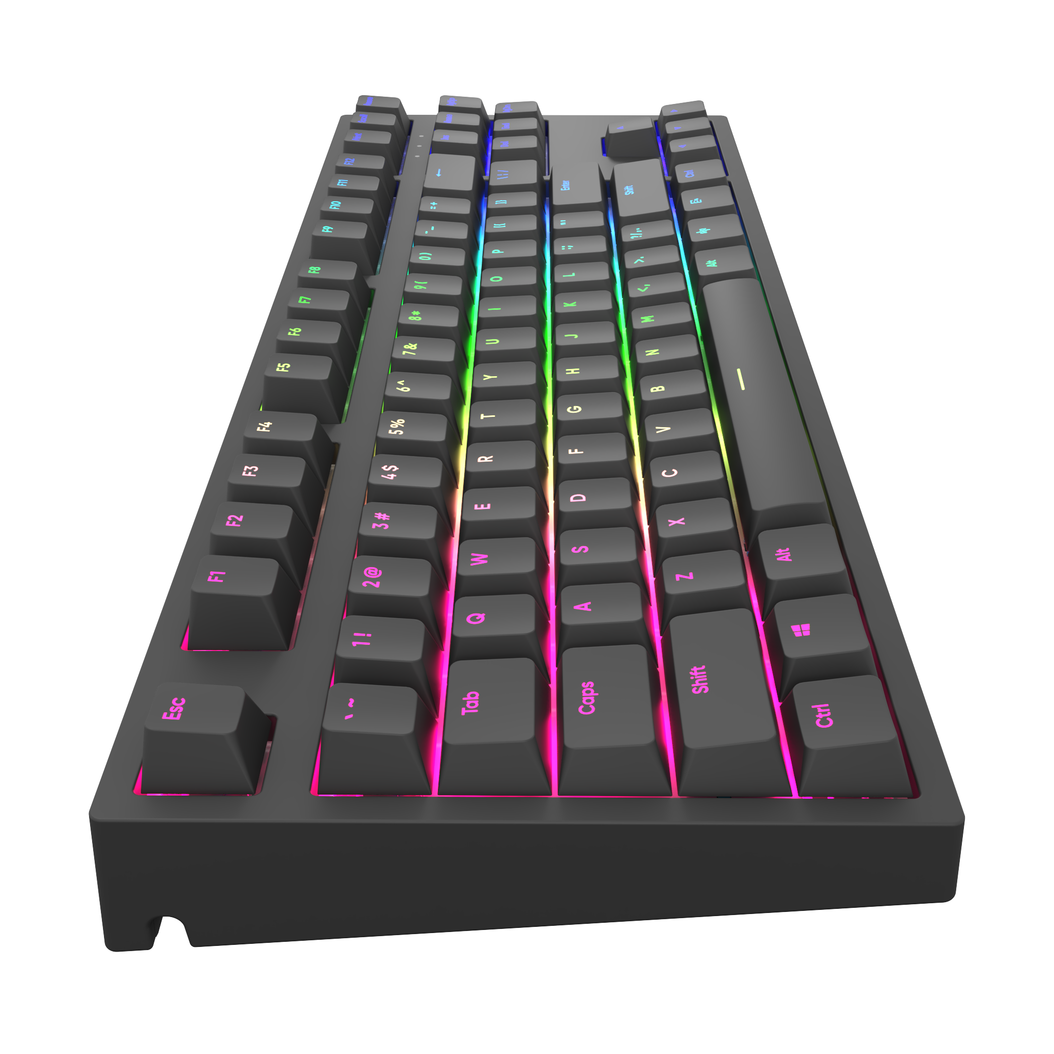 Геймърскa механична клавиатура Dark Project KD87A Black TKL - G3MS Sapphire Switches, RGB, PBT Keycaps