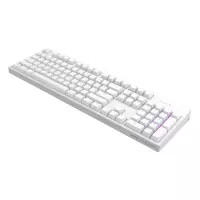 Геймърскa механична клавиатура Dark Project KD104A White - Gateron Mechanical Yellow, RGB, PBT Keycaps