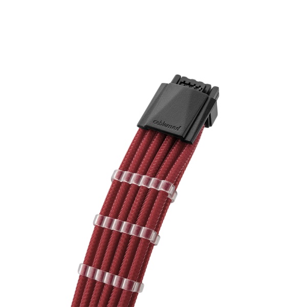 Кабел CableMod E-Series Pro ModMesh Sleeved 12VHPWR, PCIe 8pin x 2, Blood Red, Nvidia 4000 series, SuperFlower, EVGA PSU