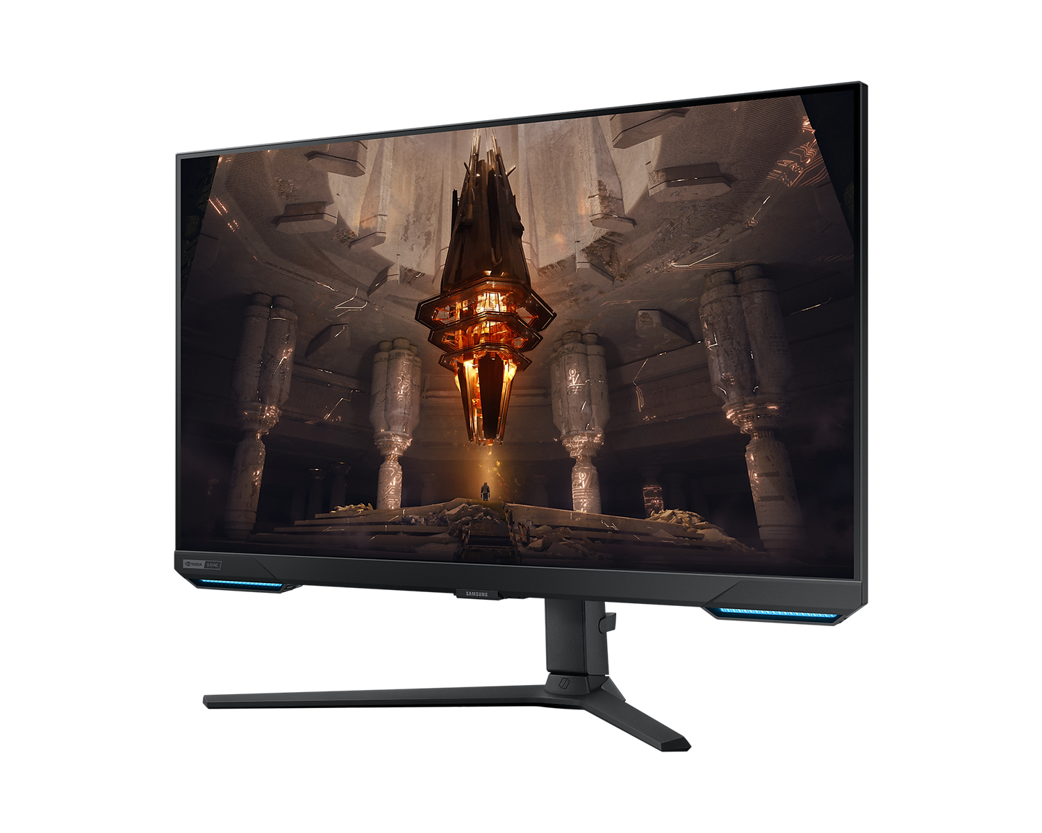 Монитор Samsung Odyssey G7 G70B 32", IPS UHD 3840x2160, 144Hz, 1 ms, HDR 400, G-Sync Compatible, DisplayPort, HDMI, Черен