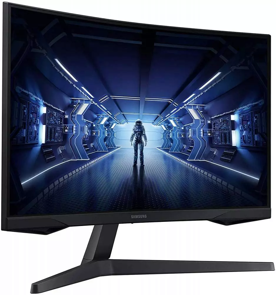 Монитор Samsung Odyssey G5 27", VA, 1000R, WQHD 2560x1440, 144Hz, 1 ms, FreeSync Premium, DisplayPort, HDMI, Черен