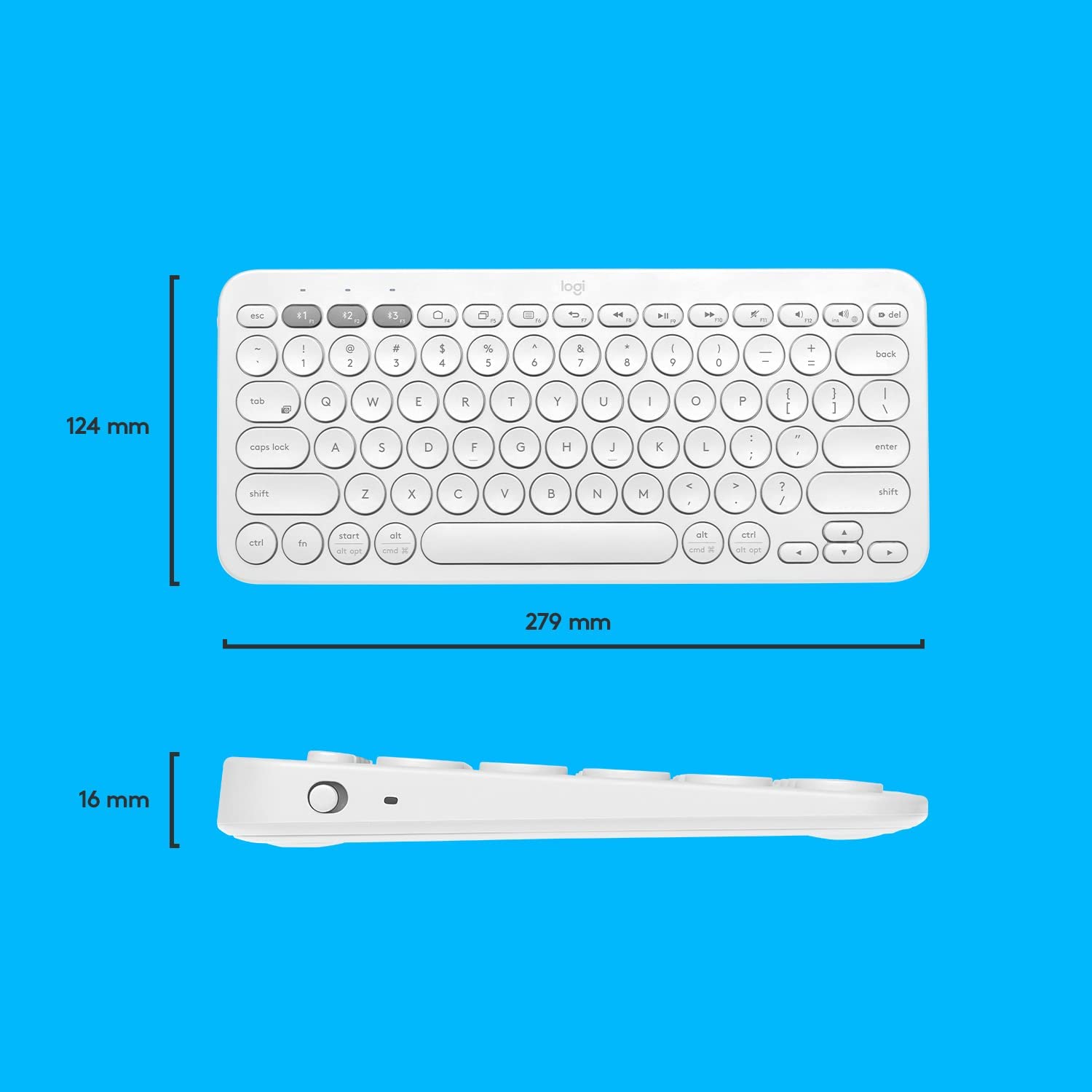 Клавиатура Logitech K380 for Mac Multi-Device Bluetooth Keyboard White - 920-010407