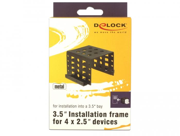 Брекет DeLock, За монтиране на 4x 2.5" SSD в 3.5" bay