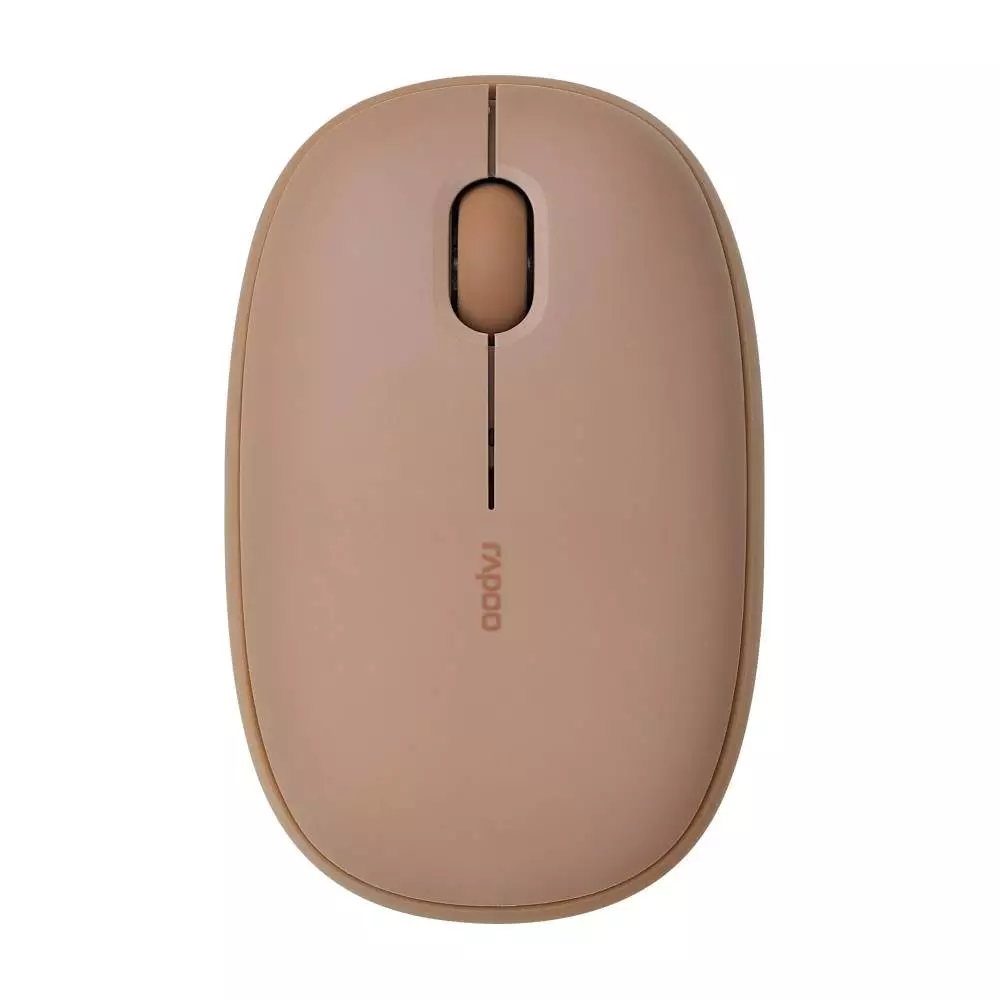 Безжична оптична мишка RAPOO M660, Multi-mode, Свързване с 3 у-ва, Тиха, Кафява