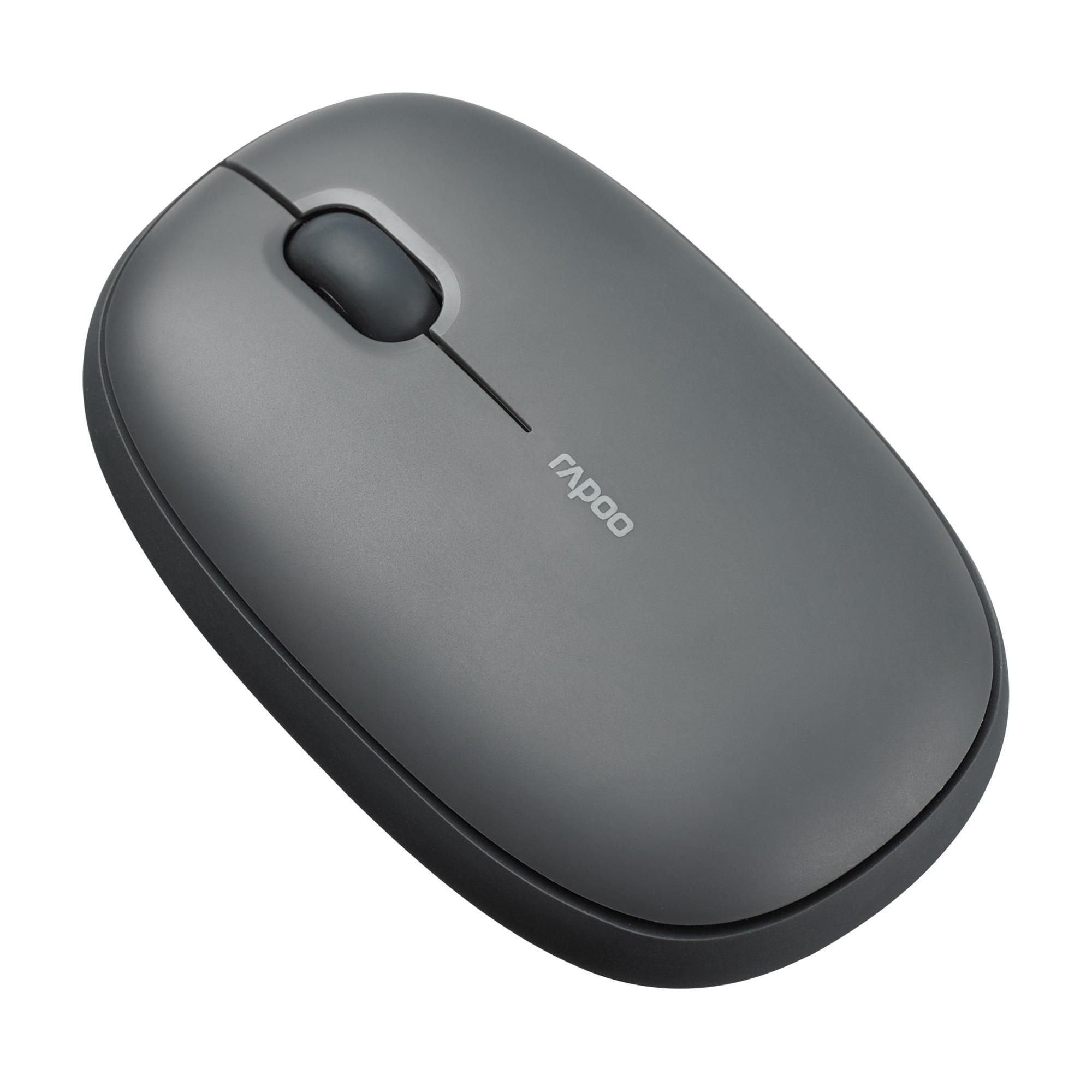 Безжична оптична мишка RAPOO M660, Multi-mode, Свързване с 3 у-ва, Тиха, Тъмно сива