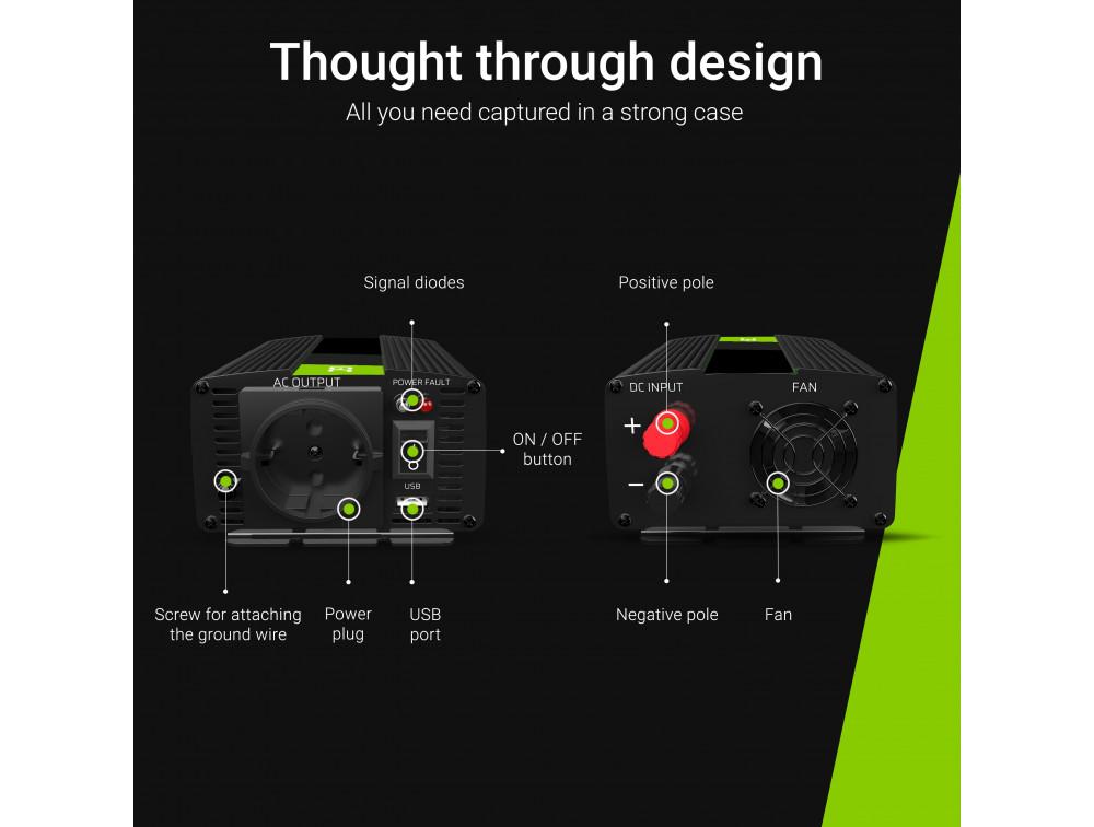 Μετατροπέας GREEN CELL 12V 300W