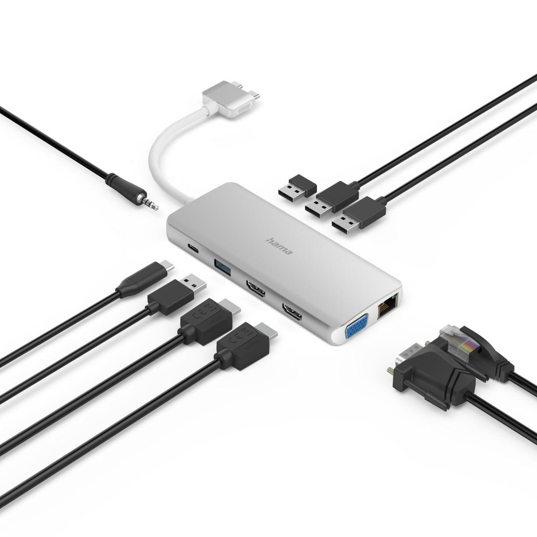 Hama USB-C Hub, "Connect2Mac", Multiport pour Apple MacBook Air & Pro, 12 ports