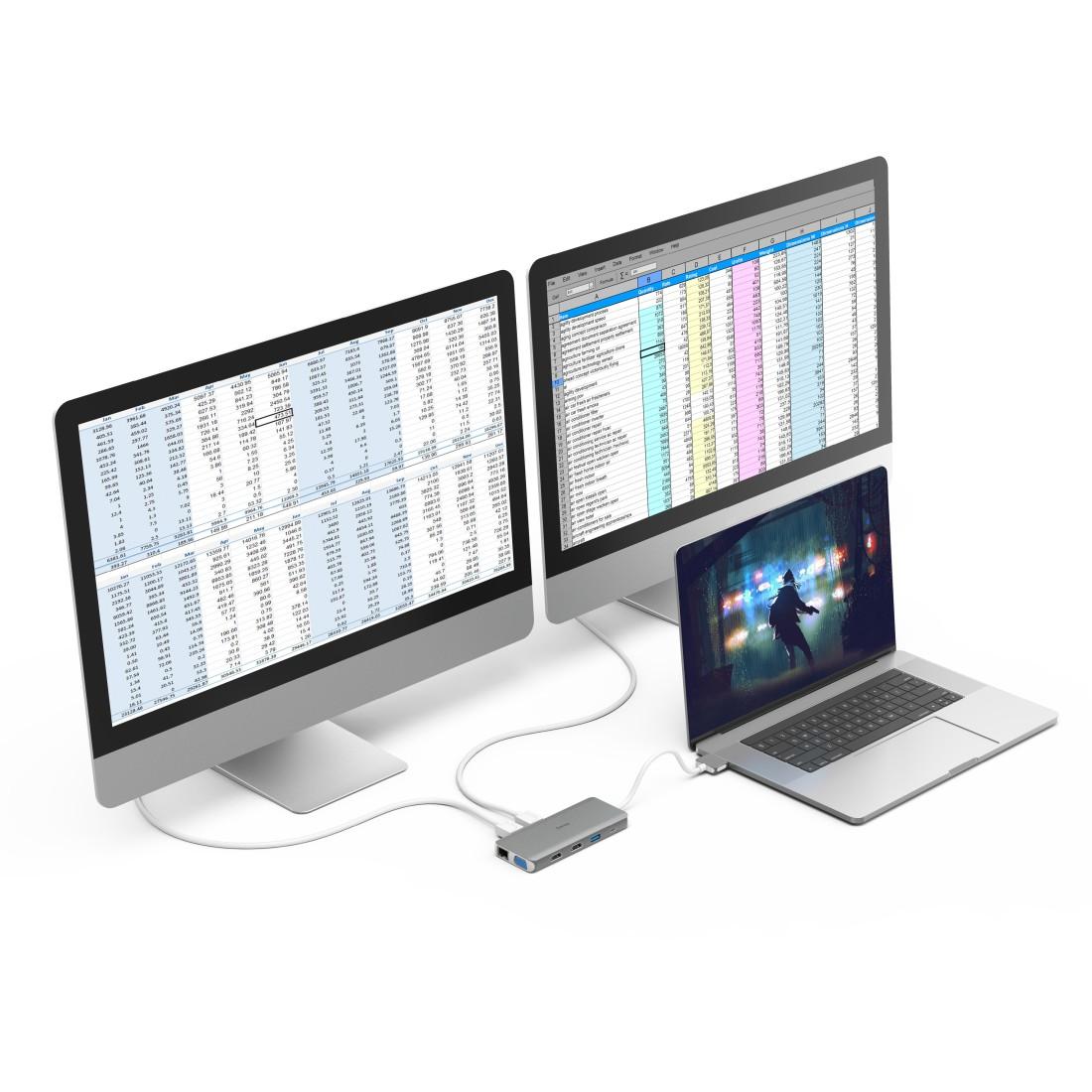 Hama USB-C Hub, "Connect2Mac", Multiport pour Apple MacBook Air & Pro, 12 ports