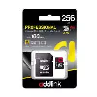 Карта памет Addlink microSDXC 256GB Class 10+ UHS-1 V30 U3 Adapter - ad256GBMSXU32A