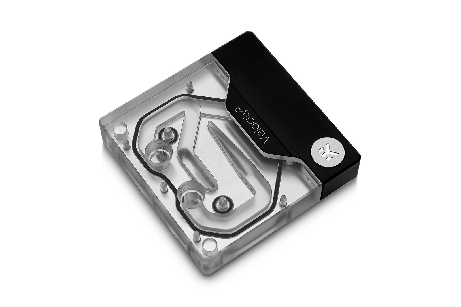 Воден блок за процесор EK-Quantum Velocity² Direct Die D-RGB - 1700 Nickel + Plexi