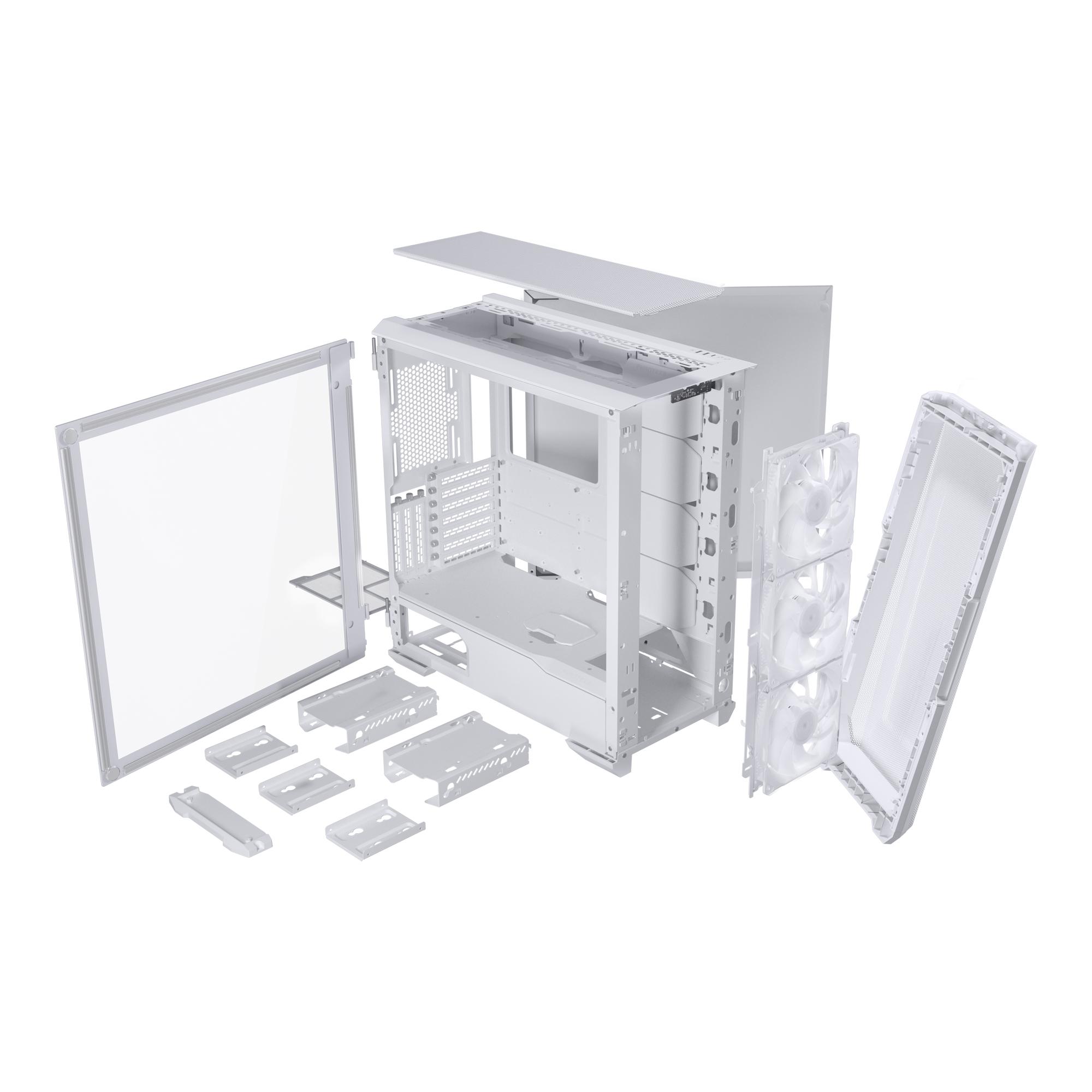 Кутия Phanteks G500A TG D-RGB Mid-Tower, Бял
