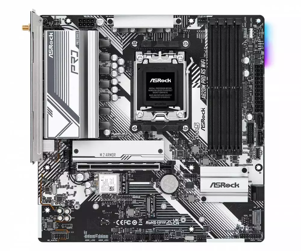 Дънна платка ASrock A620M Pro RS WiFi AM5
