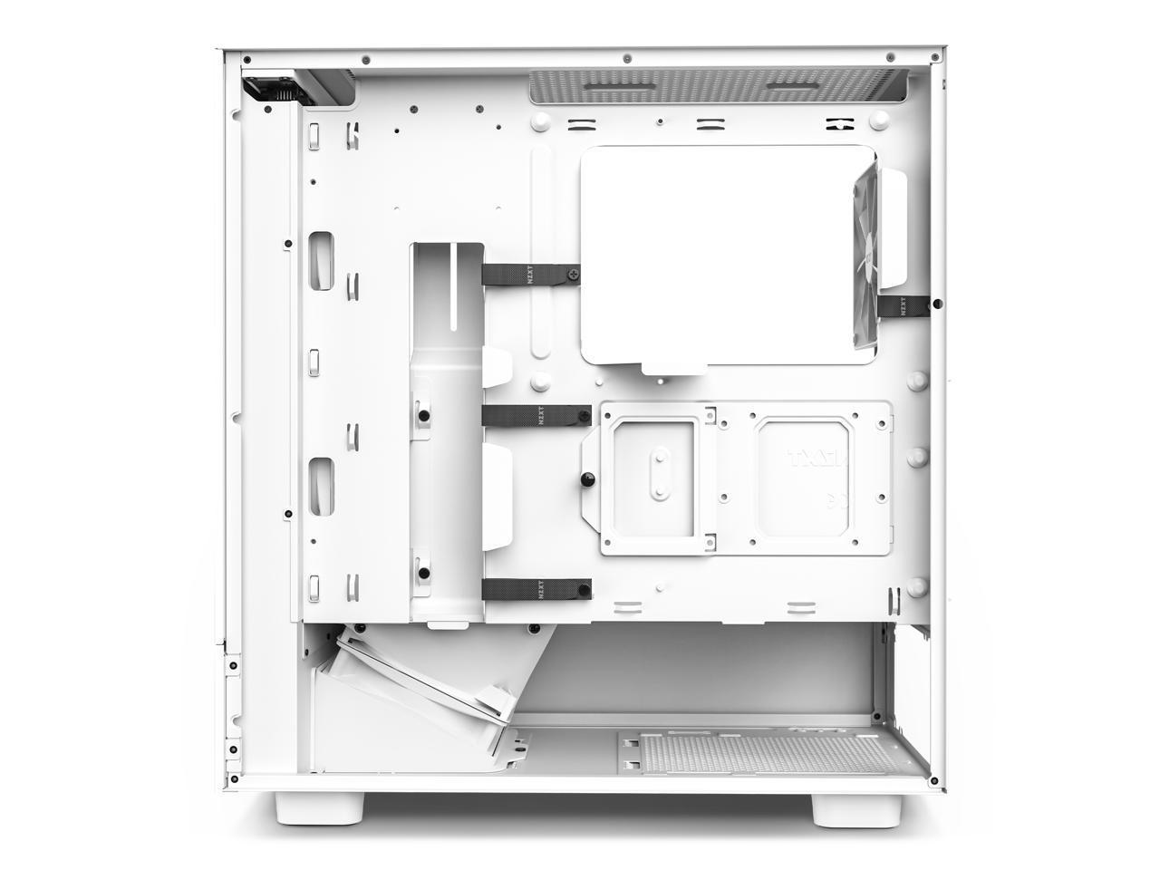 Кутия NZXT H5 Flow Matte White, Mid-Tower