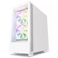 Кутия NZXT H5 Elite Matte White, Tempered Glass, Mid-Tower