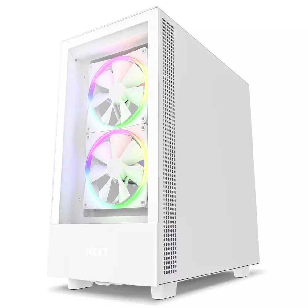 Кутия NZXT H5 Elite Matte White, Tempered Glass, Mid-Tower