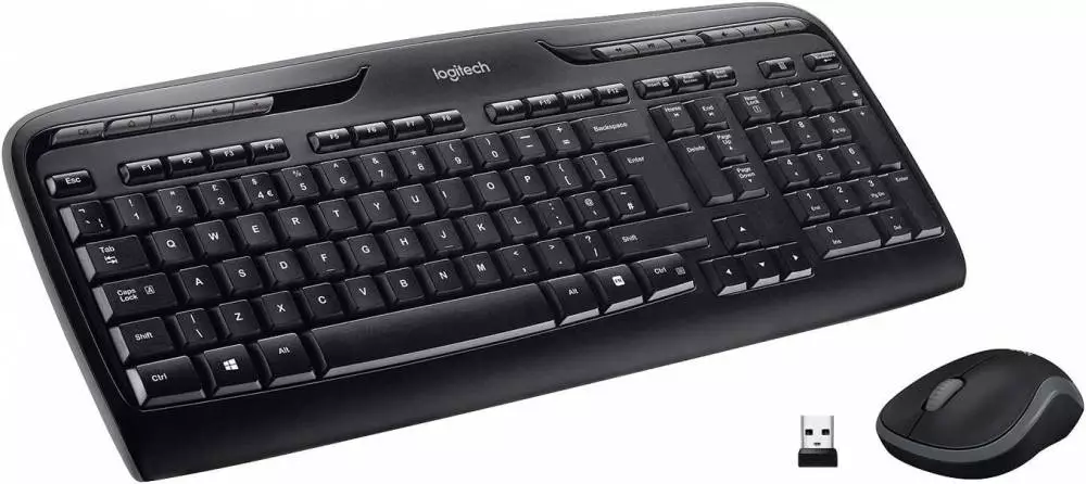 Kомплект клавиатура с мишка Logitech MK330 Безжичен  Черен